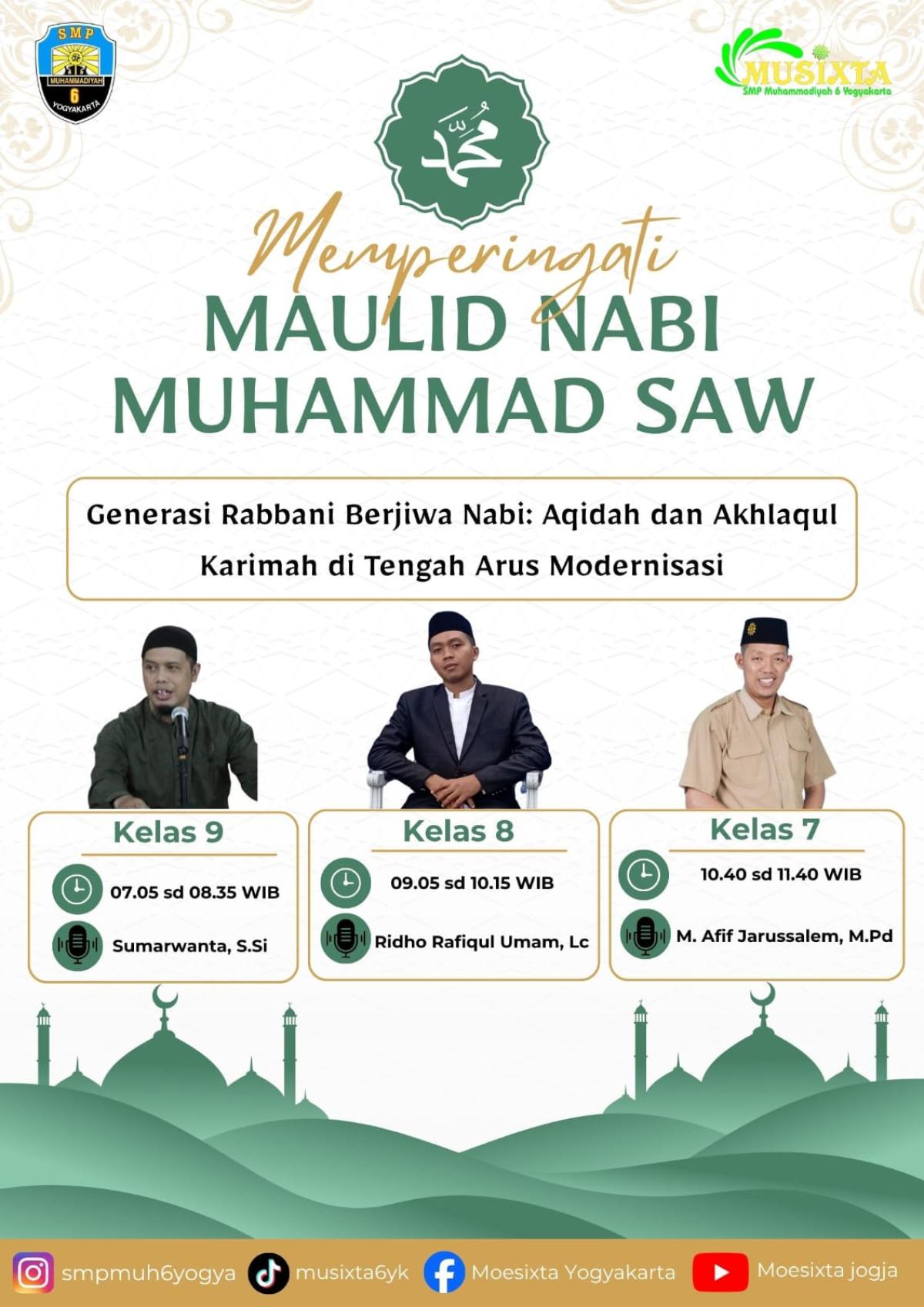 Maulid Nahi Muhammad 1448 Hijriah MUSIXTA bertema “Generasi Rabbani Berjiwa Nabi : Aqidah dan Akhlaqul Karimah di Tengah Arus Modernisasi”