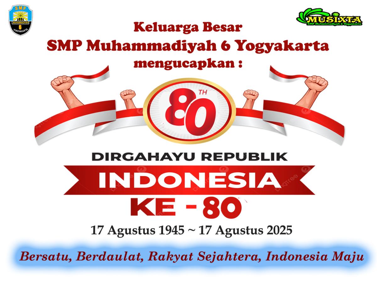 SMP Muhammadiyah 6 Yogyakarta Gelar Upacara Bendera Memperingati HUT Kemerdekaan RI ke-80