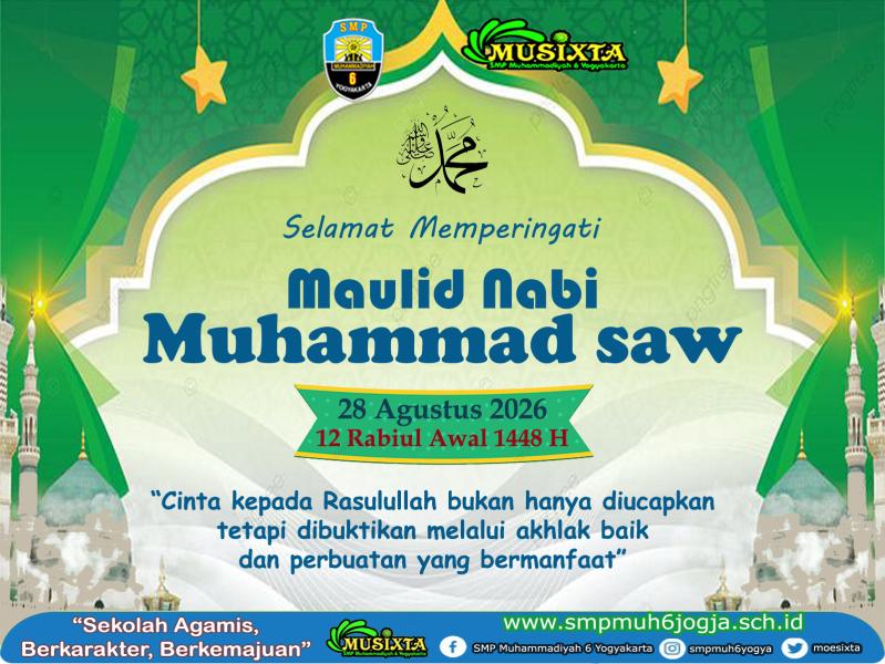 MAULDI NABI MUHAMMAD SAW -1448 H - Selasa - 25 Agustus 2026