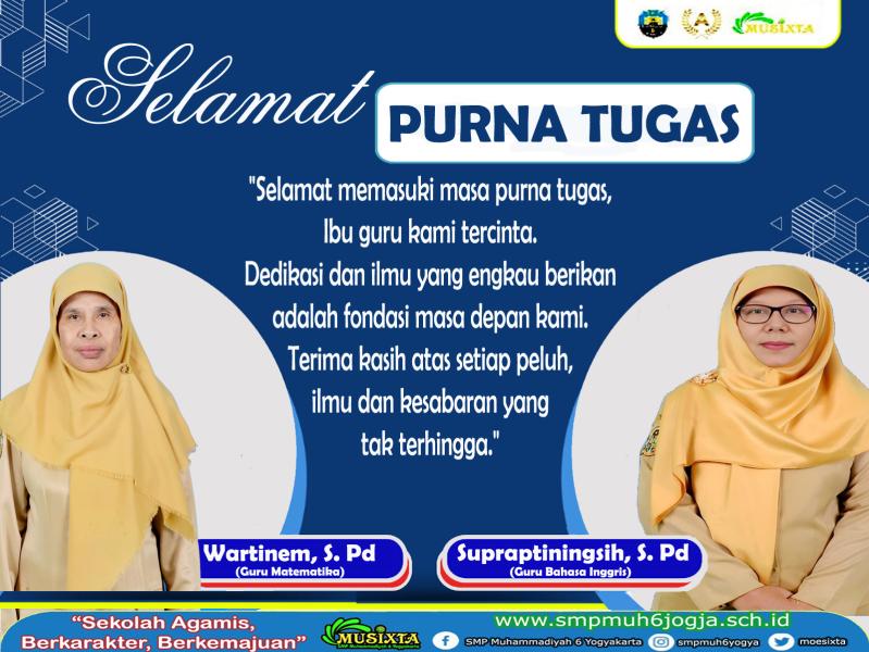 Purna Tugas Ibu Supraptiningsih - ibu Wartinem - 1 April 2026 - 1 Mei 2026